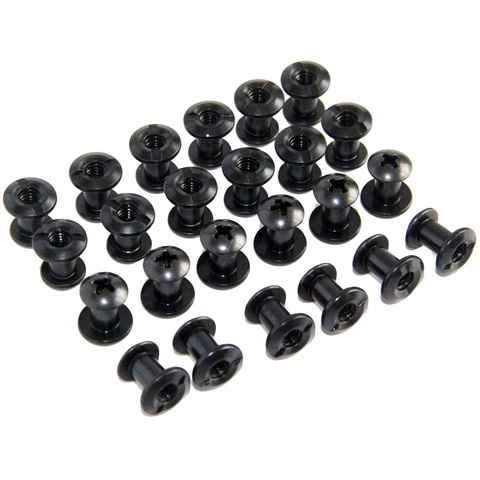 24pcs Black Tactical Chicago Screws Slotted Posts and Cross Head Screw  DIY Kydex Leather Holster Sheath ► Photo 1/6