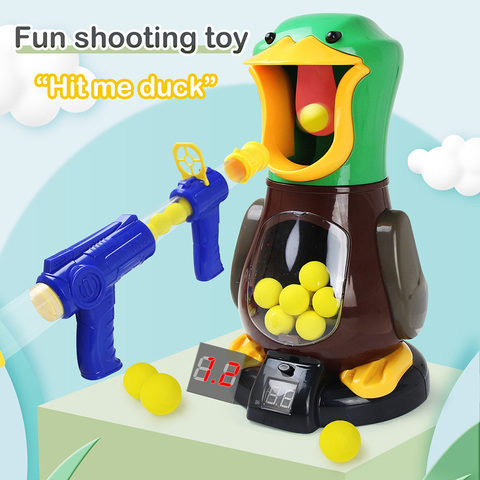 Hungry Shooting Duck Air Powered Gun Safety Foam Bullet Ball Electronic Scoring Game Cute Shooting Dinosaur Kids Toys Boys Gift ► Photo 1/6