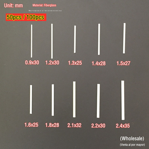 25/30/35 mm Special glass fiber rod for squid hook 50pcs 100pcs Fishing Bait craftsman DIY Jig lure Accessories Fiberglass stick ► Photo 1/6