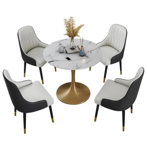 High quality modern round oval tulip marble dining table ► Photo 1/6