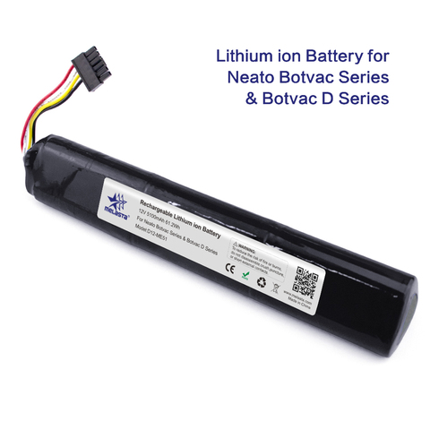 Melasta Li-ion 12V 5.1Ah Replacement Battery for Neato Botvac D Series & Neato Botvac 70e 75 D75 80 85 D80 D85 Vacuum Cleaner ► Photo 1/6