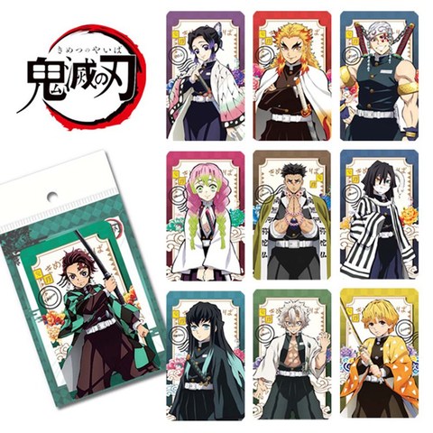 Buy Online 10pcs Set Anime Demon Slayer Kimetsu No Yaiba Kamado Tanjirou Nezuko Photocard Character Card For Kids Gift Collection Set Alitools