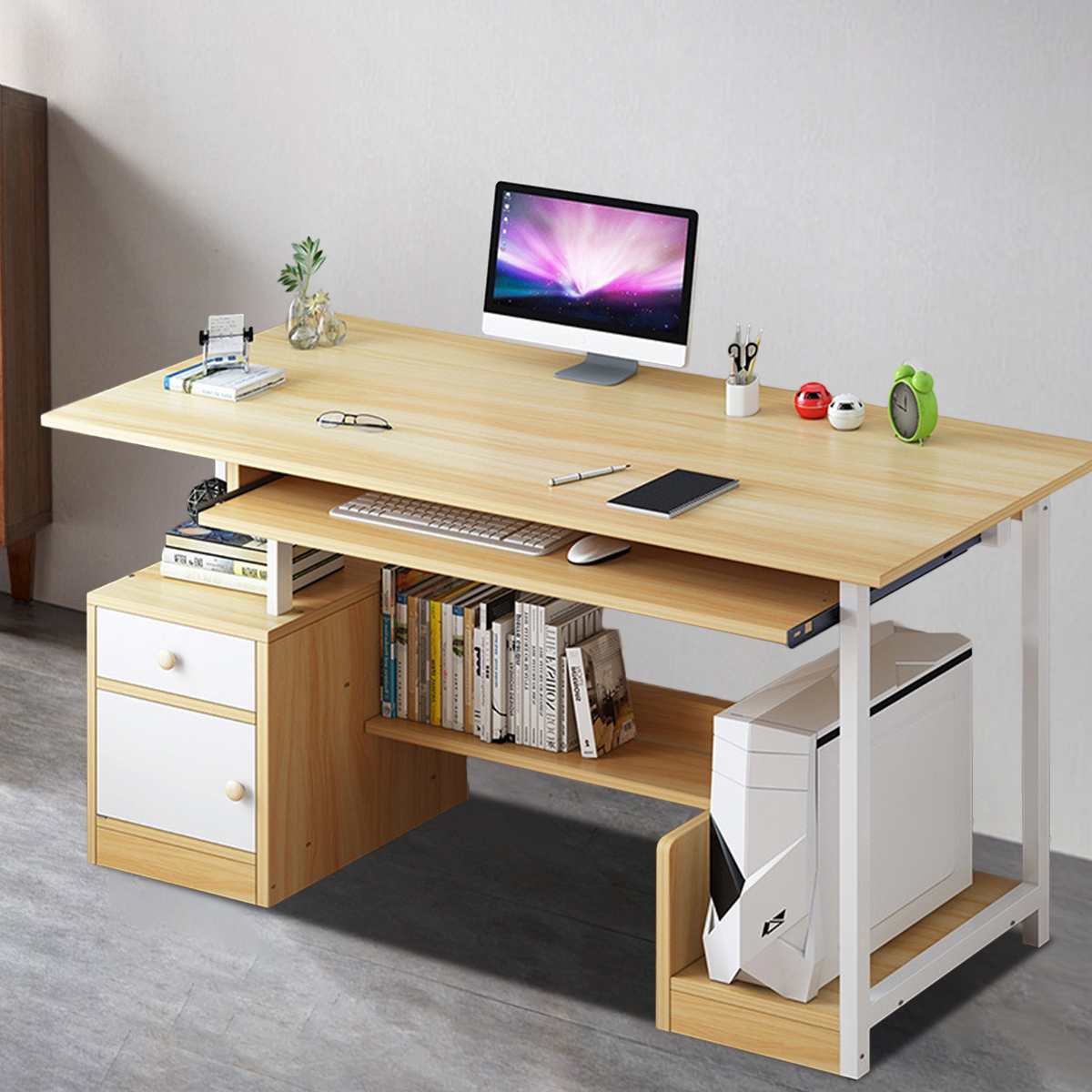 simple wood computer desk