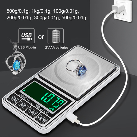 Mini Precision pocket Digital Scales for Gold Bijoux Sterling jewelry weight Balance Gram Electronic Scales Digital Pocket Scale ► Photo 1/6
