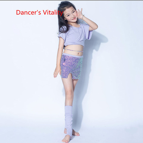Belly Dance Children's Sequined Short Bag Split skirt Performance Suit Training Dress Girls' Dance Costume kid's Oriental Dance ► Photo 1/6