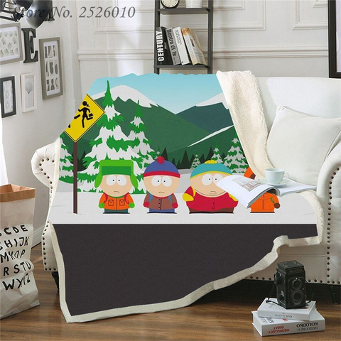 Throw Blanket Southern Park 3D Velvet Plush Blanket Bedspread for Kids Girls Sherpa Blanket Couch Quilt Cover Travel ► Photo 1/6