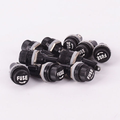 10Pcs/set  Durable Fuse Mount Holders Panel Mount Screw Cap Fuse Holder Case for Glass Tube Fuses 5x20mm ► Photo 1/5