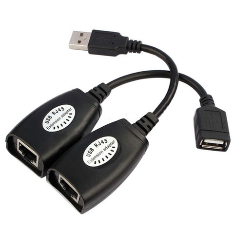 Ethernet Extender USB Extension RJ45 Cable LAN Adapter Over Repeater Set ► Photo 1/5
