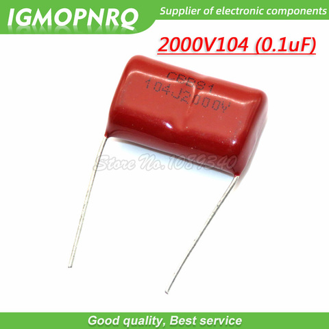 10PCS 0.1uF 2000V 2KV CBB 104 100NF Polypropylene film capacitor pitch 25mm CBB81 2000V104J-P25 ► Photo 1/1