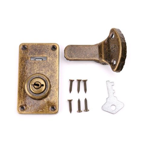 Drop Ship&Wholesale Bronze Tone Leather Suitcase Buckle Box Vintage Metal Lock Antique Toggle Hasp Latch Mar28 ► Photo 1/6
