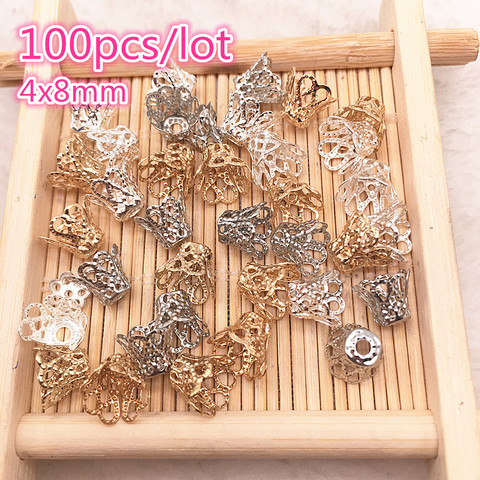100pcs Jewelry Accessories Beads Caps Medium wine cup Silver/Gold/Dull Silver Plating For  DIY Necklace Bracelet ► Photo 1/1