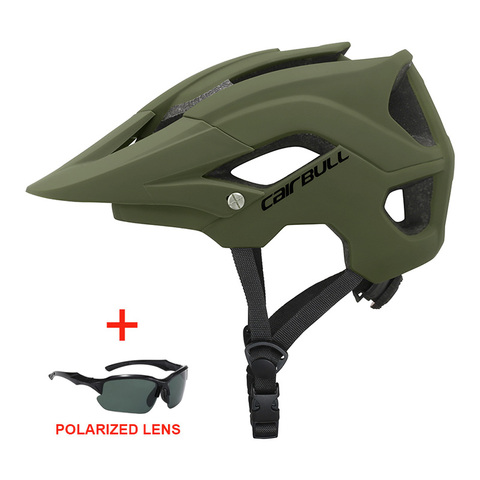 Outdoor DH MTB Bicycle Helmet with Glasses Integrally-molded Road Mountain Bike Helmet Ultalight Racing Riding Cycling Helmet ► Photo 1/6