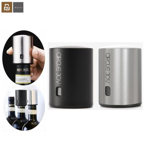 Youpin Smart Wine Stopper Stainless Steel Electric Stopper Wine Corks Mi Circle Joy Vacuum Memory Wine Stopper ► Photo 1/6