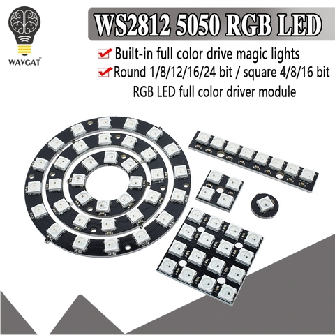 4 8 12 16 channel WS2812 WS2812B WS 2811 5050 RGB LED Lamp Panel Module 5V 1Bit 4Bit 8Bit 12Bit 16Bit 24Bit Rainbow LED Precise ► Photo 1/6