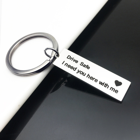 Couple Car Keychain Cute Men Women Keychains Stainless Steel Pendant Key Accessories Love Key Ring Custom Drive Safe Key Chain ► Photo 1/6