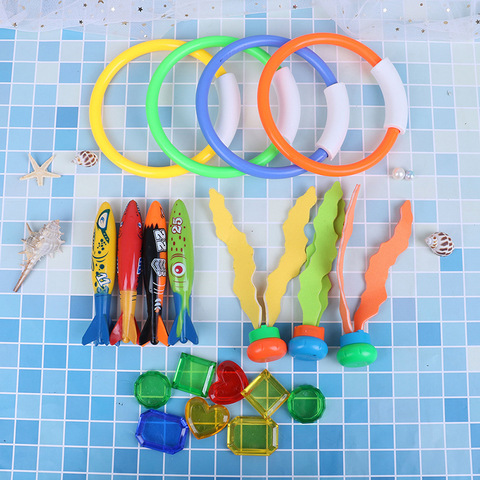 22 Pcs/set Diving Rocket Throwing Toys Pool Diving Game Summer Robber Child Underwater Diving Stick Play Water Toy ► Photo 1/6