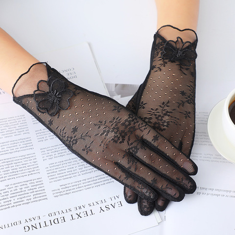 Sunscreen Lace Gloves Women Summer Spring Women Touch Screen Anti Uv Slip Resistant Driving Gloves Breathable Guantes ► Photo 1/6