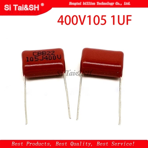 10PCS 400V105 1UF Pitch 20MM 400V 105 1000NF CBB Polypropylene film capacitor ► Photo 1/2