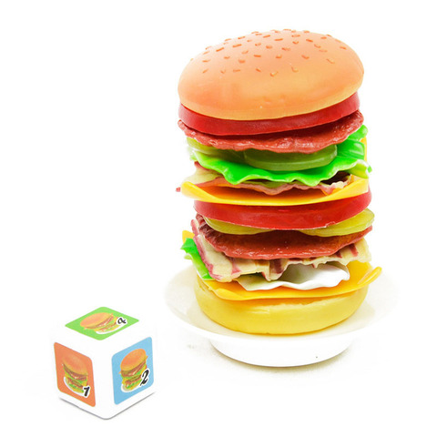 Multicolor Hamburger Donut Balance Toy Novelty Stacking Burger Educational Desk Game Funny Stack Food Kids Toy ► Photo 1/6