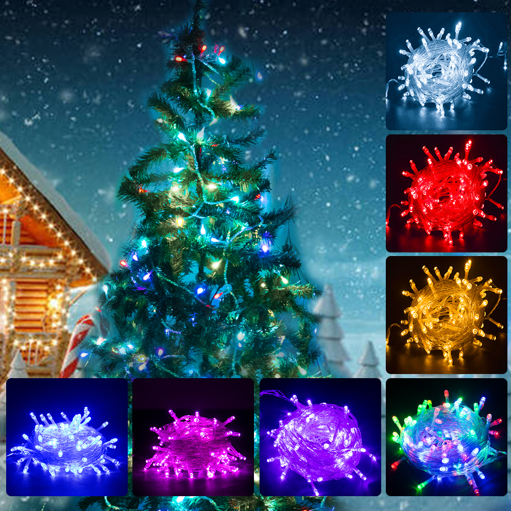 Christmas Lights 5M 10M 20M 30M 50M 100M Led Fairy String Light 8 Modes Christma 