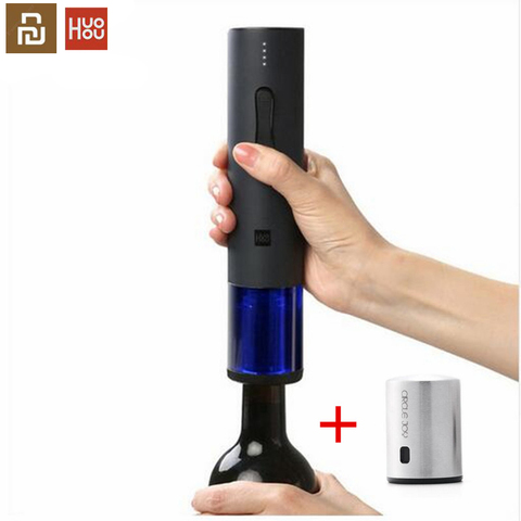 Youpin Huohou Automatic Red Wine Bottle Opener Electric Corkscrew Foil Cutter Cork Out Tool 6S Open 550Mah Battery ► Photo 1/6