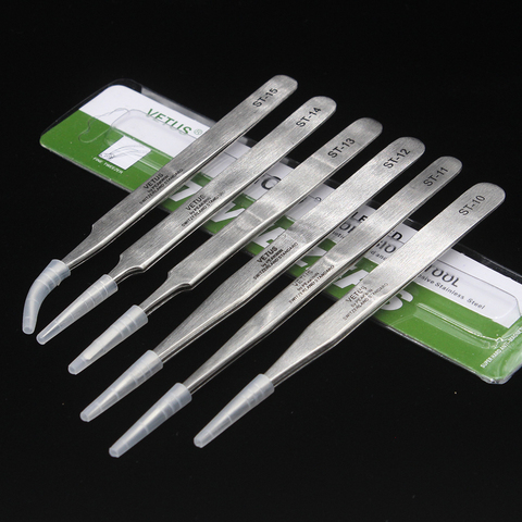 1PCS VETUS ST10-ST15 anti-static tainless Steel Tweezers Set Maintenance Tools Kits ► Photo 1/5