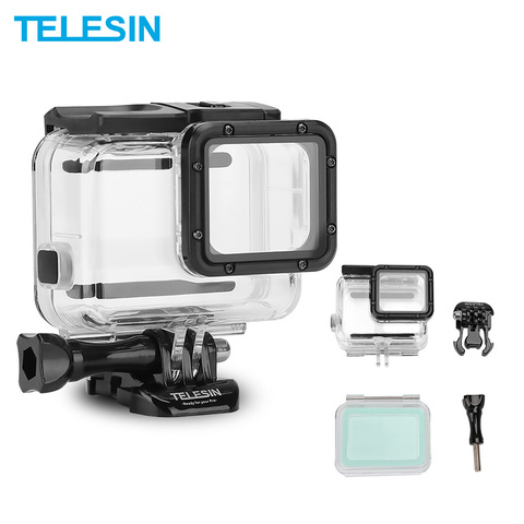 uudgrundelig hver gang Vise dig Price history & Review on TELESIN 45M Underwater Housing Waterproof Case +  Touchable Cover for Gopro Hero 5/ 6 Hero 7 Black Camera Accessories |  AliExpress Seller - TELESIN Official Store | Alitools.io
