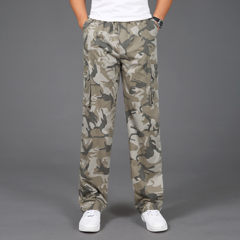 2022 New Joggers Men Hot Sale Casual Camouflage Pants Homme Summer 100% Cotton Elastic Comfortable Trousers Men Plus Size 5XL ► Photo 1/6