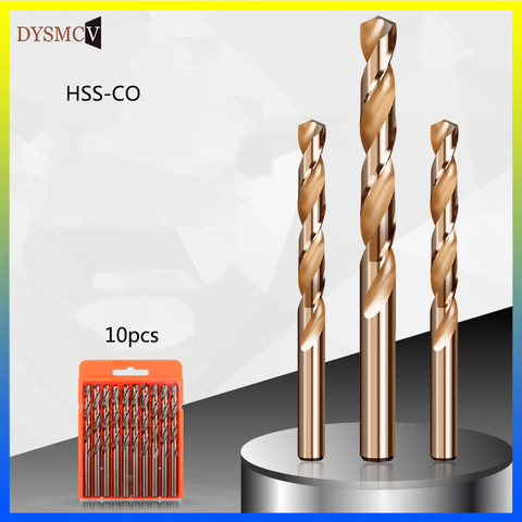 10PCS 0.5mm1.5mm 2.5mm 3.5mm 4.0mm M35 HSS-CO Cobalt Drill Bits HSS Twist Drill Bit For Stainless Steel ► Photo 1/2