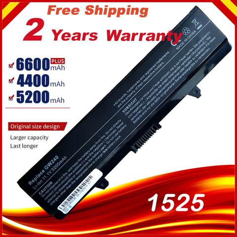 Laptop Battery FOR Dell GW240 297 M911G RN873 RU586 XR693 For Dell Inspiron  1545 1525 1526 Notebook Battery X284g ► Photo 1/6