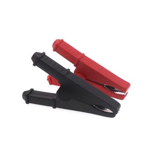 2Pcs 50A Red + Black 75mm Insulated Crocodile Crocodile Car Caravan Van Battery Test Lead Clips Best Promotion Alligator Clips ► Photo 1/5