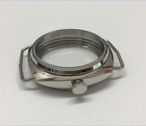 45mm 316L stainless steel watch case fit ETA 6497/6498 Mechanical Hand Wind movement Watch accessories bk21-K8 ► Photo 1/6
