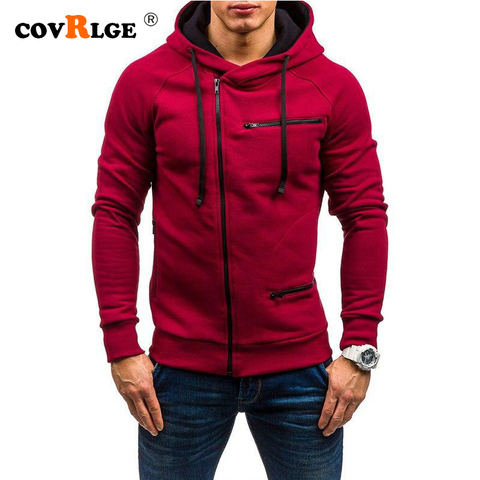 Covrlge Fashion Brand Men's Hoodies 2022 Spring Autumn Male Casual Hoodies Sweatshirts Men's Zipper Solid Color Hoodies MWW204 ► Photo 1/6