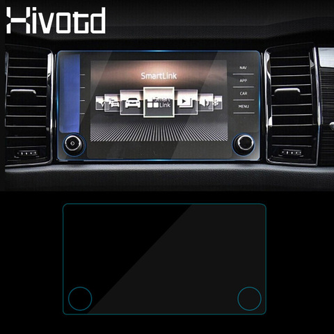 Hivotd For skoda kodiaq 2017 2022 Car GPS Navigation Screen Protective Sticker Tempered Glass Film Interior Accessories ► Photo 1/6