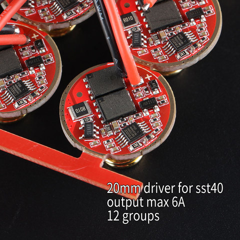 20mm Driver for SST40 ,12groups , max current output 6000mA, Temperature protection management inside ► Photo 1/4