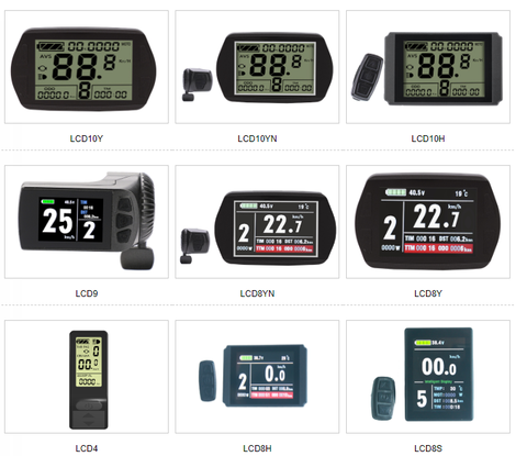 New KT Series Instrument LCD4 LCD10Y LCD10YN LCD10H LCD9 LCD8YN LCD8Y LCD4 LCD8H LCD8S Electric Bicycle Control Smart LCD Screen ► Photo 1/2