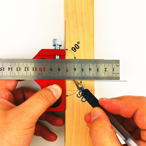 Angle Scriber Steel Ruler Positioning Block Woodworking Line Scriber Gauge Aluminum Alloy For Carpentry DIY Measuring Tools ► Photo 1/6