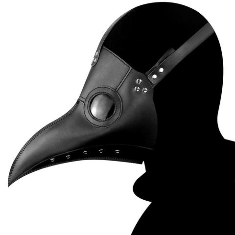 PU Steampunk Bird Plague Doctor Mask Long Nose Beak Mask Retro Cosplay Masks Party Carnival Costume Props Accessories ► Photo 1/6