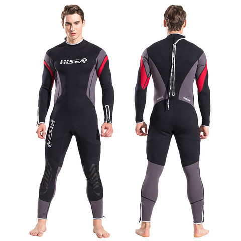 Latest Hisea Scuba Diving Suit Men 2.5mm Neoprene Diving Suit Swimming Wetsuit Surf Triathlon One-piece diving suit for men ► Photo 1/6