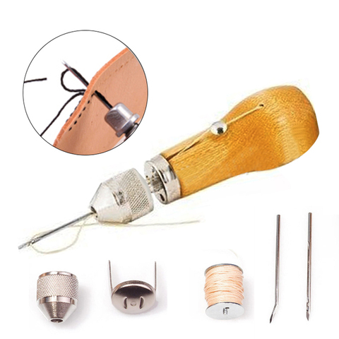 1Set Leather Working Tools Stitching Kit With Waxed Thread
