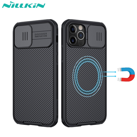 For iphone 12 Pro Max Magnetic Case NILLKIN Camshield Pro Camera Protection Magnet Cover Compatible with MagSafe Charger ► Photo 1/6