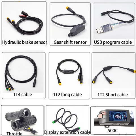 Ebike Cables for Bafang Middle Motor BBSHD BBS02 BBS01 Electric Bike Hydraulic Brake Sensor and Gear Shift Sensor ► Photo 1/6