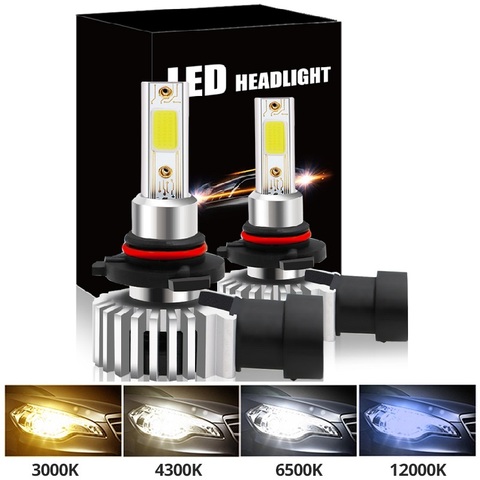 2 PCS LED Car Headlight H11 H7 Bulb H1 H8 H9 9005 HB3 9006 HB4 3000K Yellow Light 6000K White Light 12000K Ice Blue Fog Light ► Photo 1/6