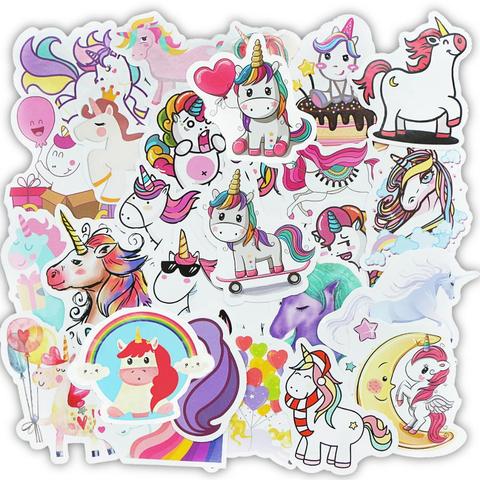 35/50 Pcs Unicorn Stickers Cartoon Animal Light National Flag Waterproof Diy Sticker for Luggage Bike Notebook Car Laptop ► Photo 1/6
