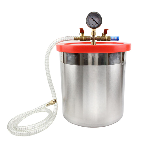 3 Gallon 12L Stainless Steel Vacuum Degassing Chamber Vacuum Defoaming Barrel For Silicone Resin AB Adhesive 25x25CM ► Photo 1/4