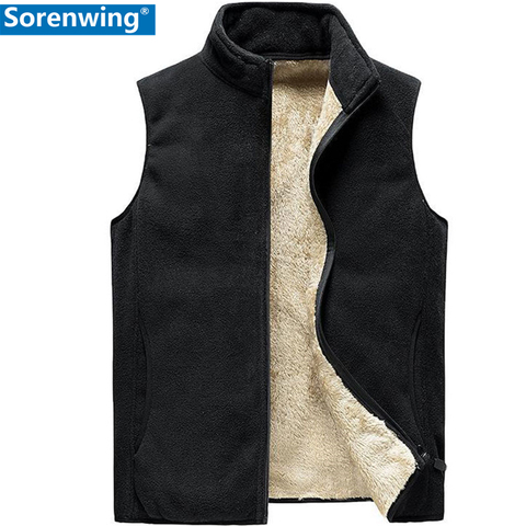 cashmere Men' Sleeveless Vest Jackets Winter Fashion wool vest Male Cotton-Padded Vests Coats Men Warm Waistcoats Clothing 8XL ► Photo 1/6