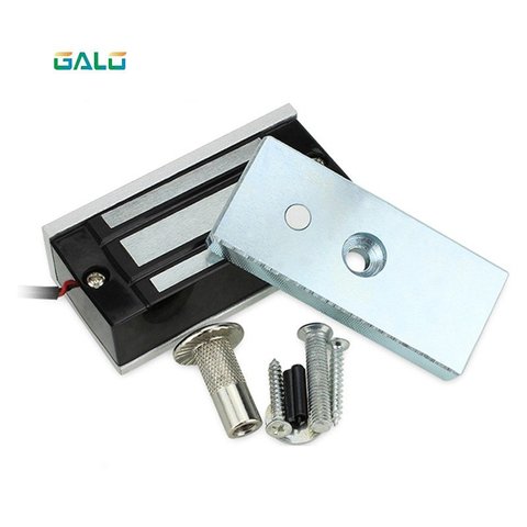 Free shipping DC12V /24V electromagnetic lock magnetic lock 60Kg/100Lbs holding force for showcase cabinet door frameless glass ► Photo 1/6