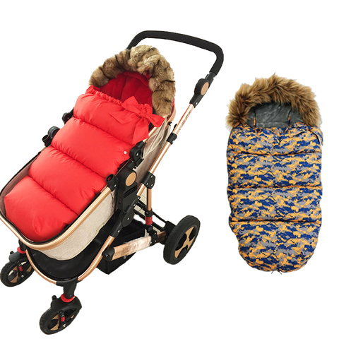 2022 Winter Baby Stroller Sleeping Bags Warm Envelope For Newborn Infant Windproof Cocoon Stroller Sleepsacks Footmuff Foot ► Photo 1/6