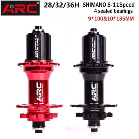 ARC 8-11S Speed 32H MTB Disc Brake Hub Front 2 Rear 4 Palin Bicycle Hub Aluminum Bike Disc Brake Parts Quick Release ► Photo 1/6