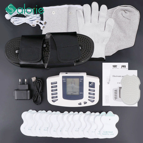 EMS Body Electrical Muscle Stimulator Tens Acupuncture Slimming Massager 16 Pads Digital Therapy for Back Neck Foot Health Care ► Photo 1/6